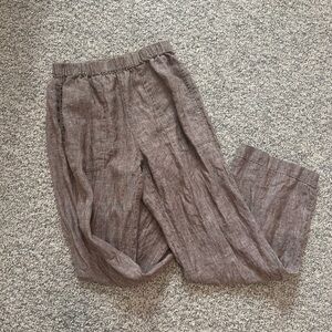 Chico's Brown Straight Leg Pants Relaxed Fit